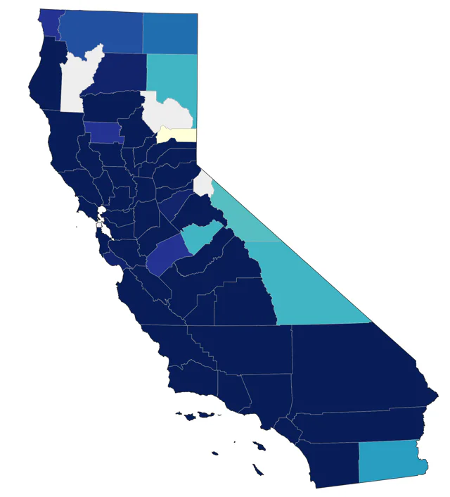 Indian Peafowl county map