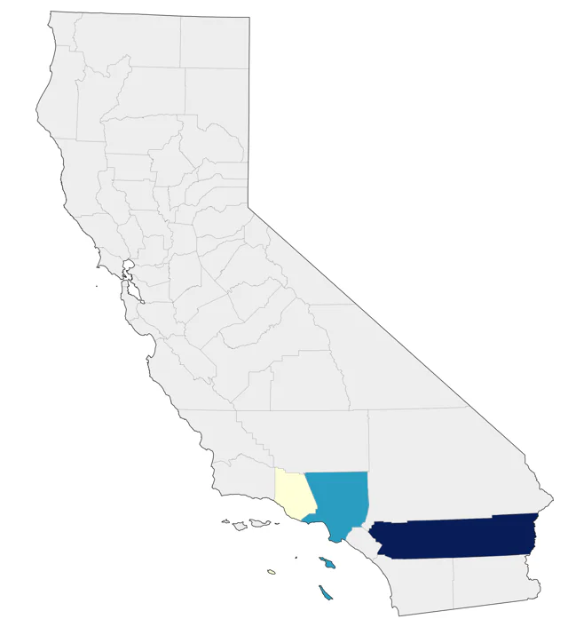Indian Silverbill county map