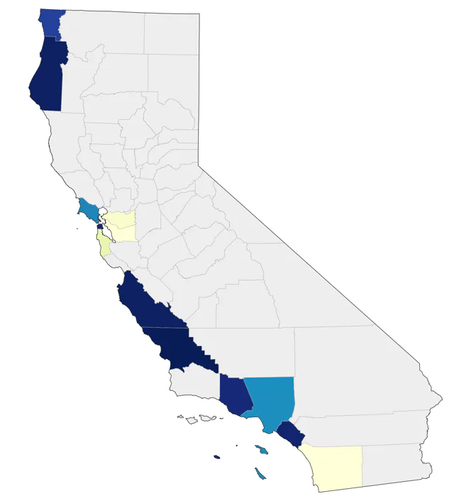 King Eider county map