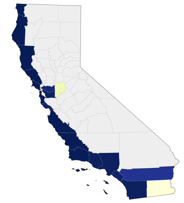 Leach's Storm-Petrel county map