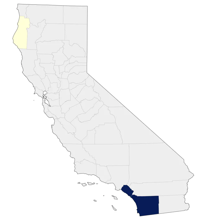Lesser Frigatebird county map