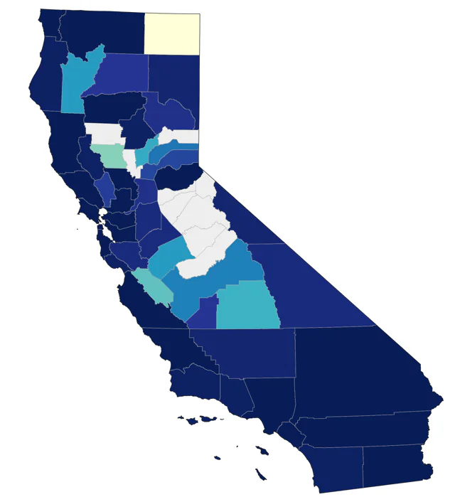 Long-tailed Duck county map