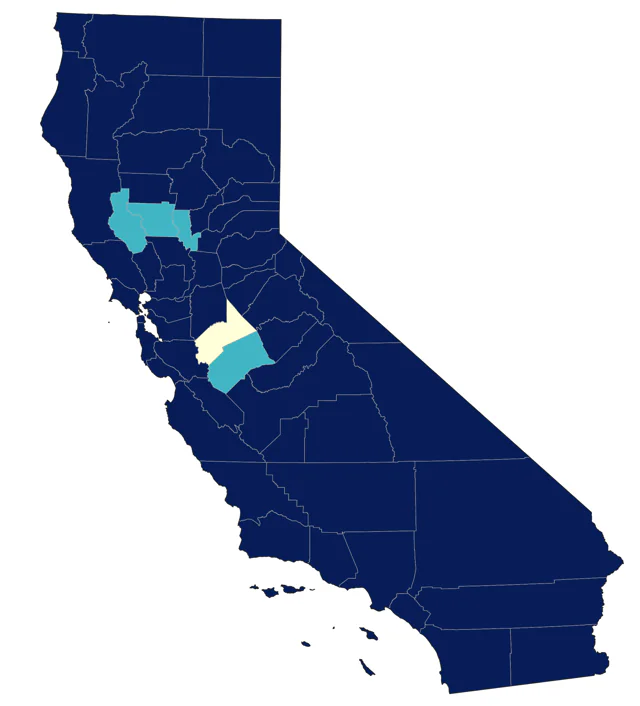 MacGillivray's Warbler county map