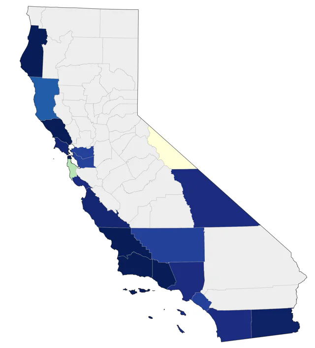 Mourning Warbler county map