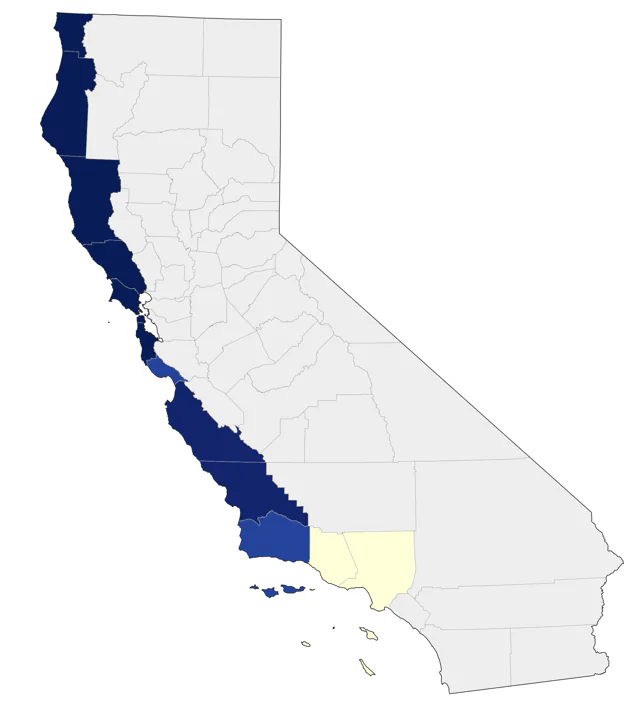 Murphy's Petrel county map
