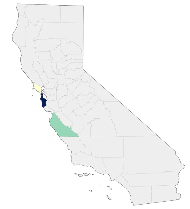 Northern Gannet county map