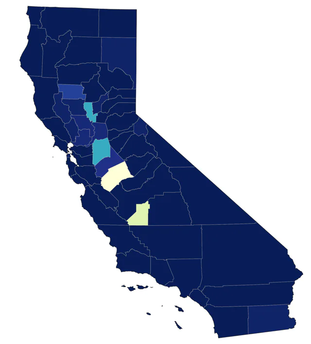 Northern Saw-whet Owl county map
