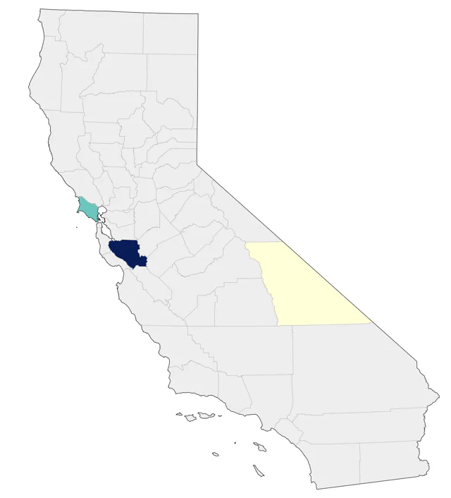 Oriental Turtle-Dove county map