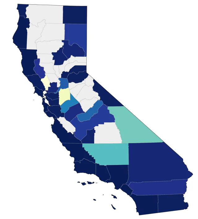 Parasitic Jaeger county map