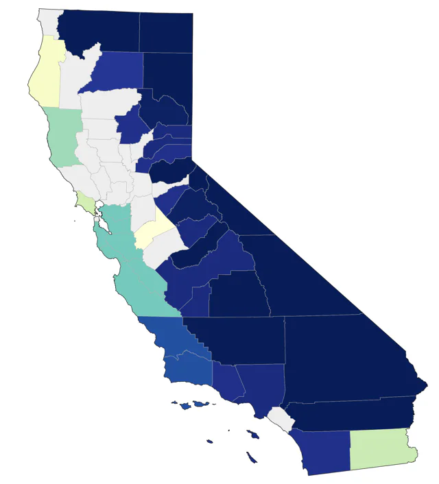 Pinyon Jay county map