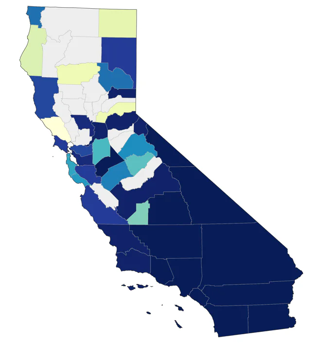 Plumbeous Vireo county map