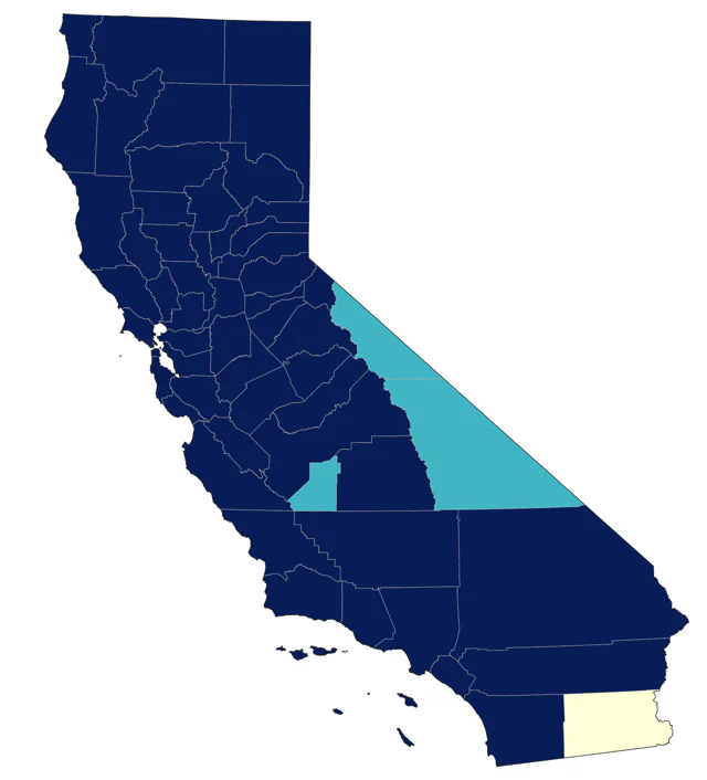 Purple Finch county map
