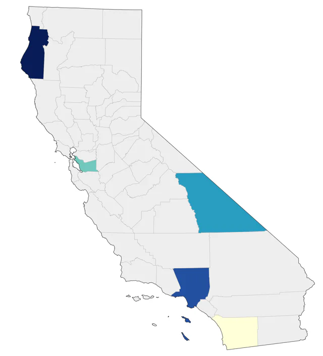 Purple Gallinule county map