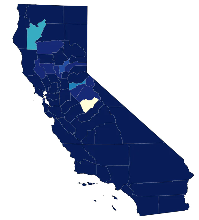 Redhead county map