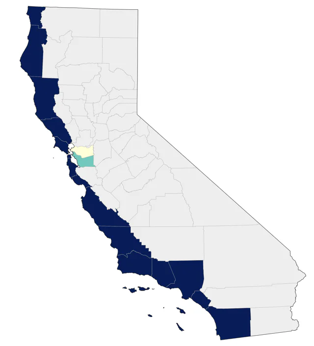 Rhinoceros Auklet county map