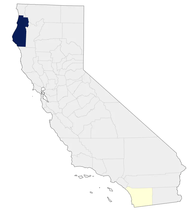 Rivoli's Hummingbird county map