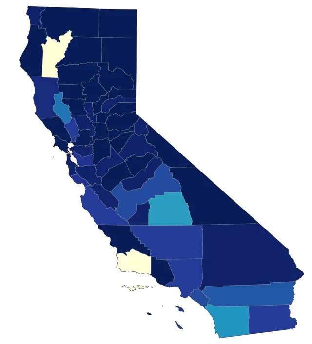 Rough-legged Hawk county map