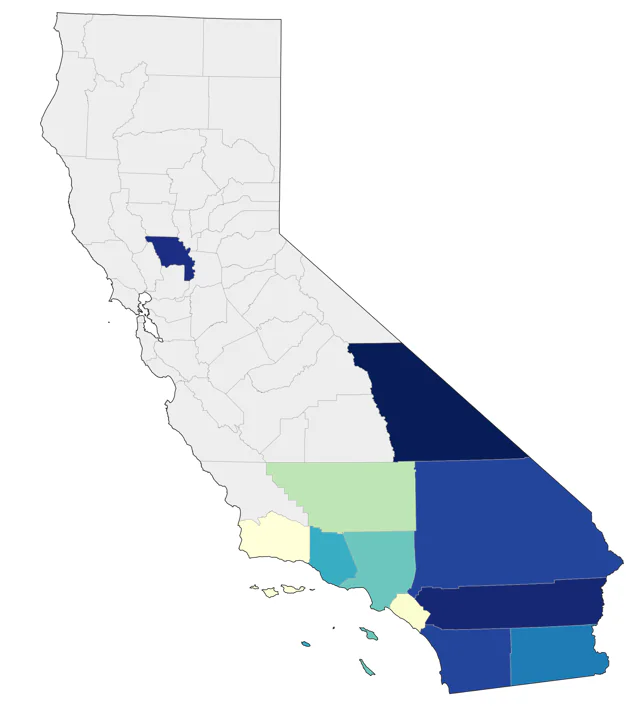 Ruddy Ground Dove county map