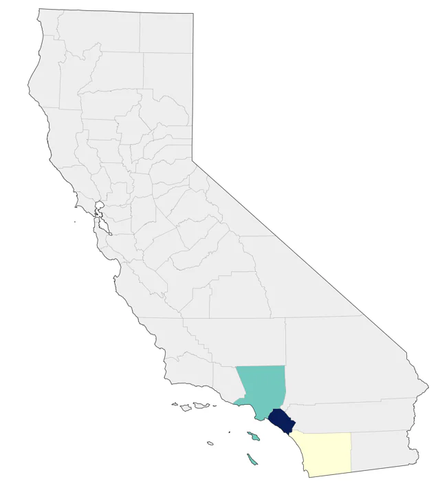 Sandwich Tern county map