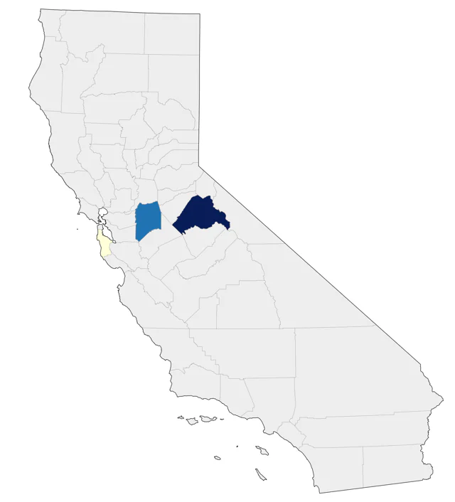 Smew county map