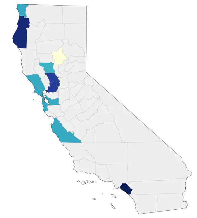 Snowy Owl county map