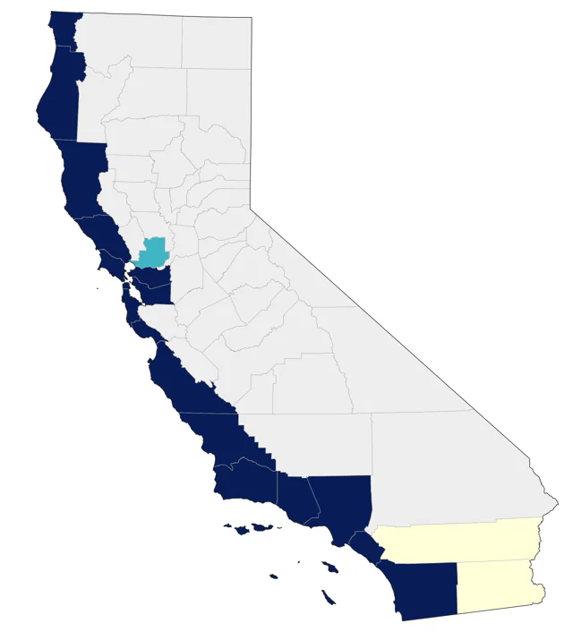 Surfbird county map