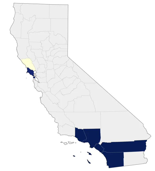 Swallow-tailed Kite county map