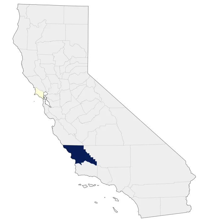 Waved Albatross county map