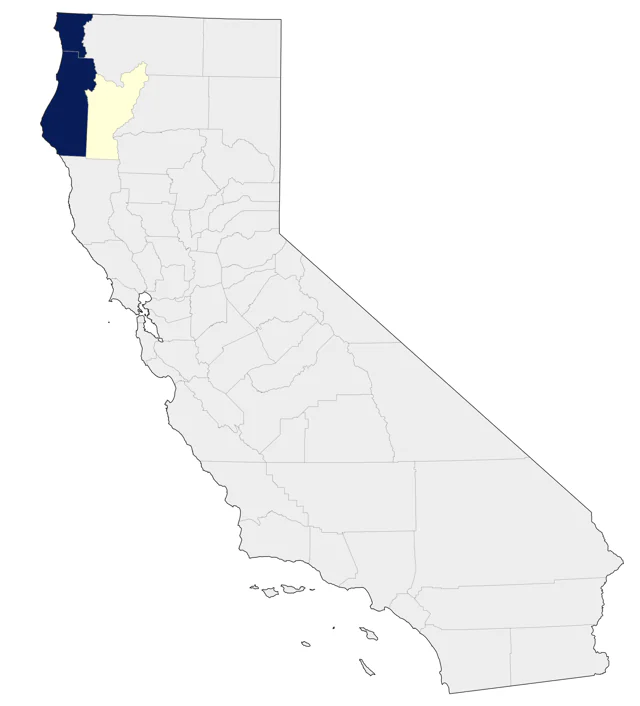 White-winged Crossbill county map