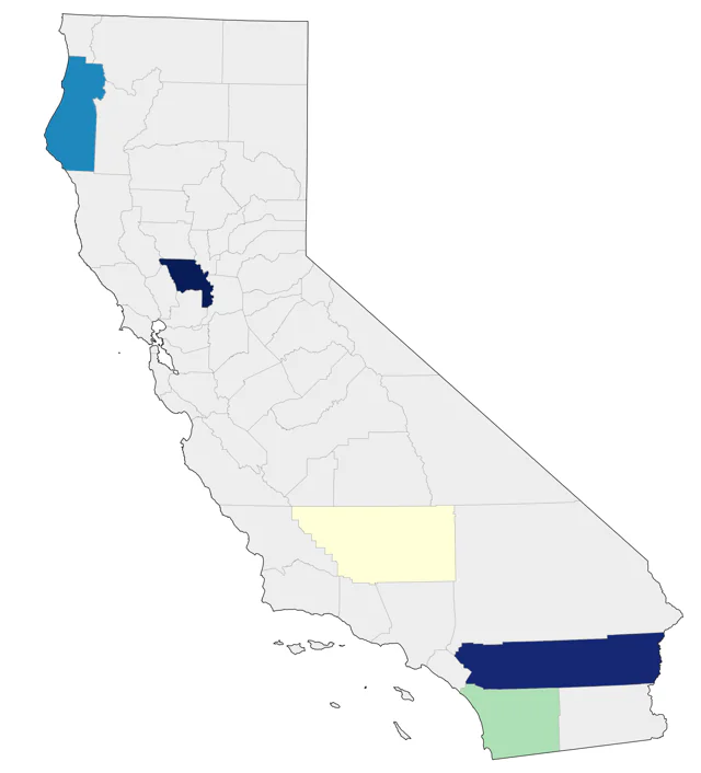 Wood Sandpiper county map