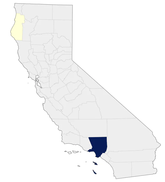 Yellow-headed Caracara county map