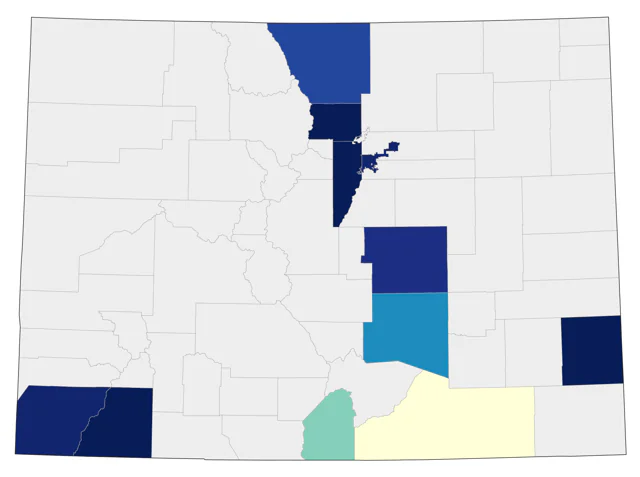 Acorn Woodpecker county map