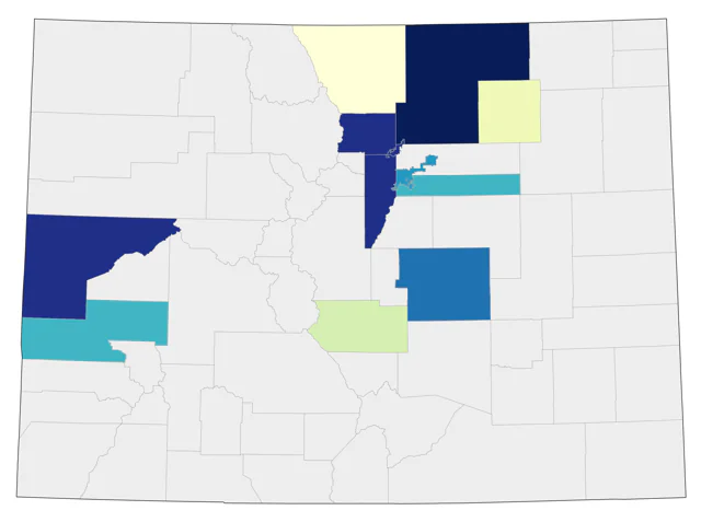 African Collared-Dove county map