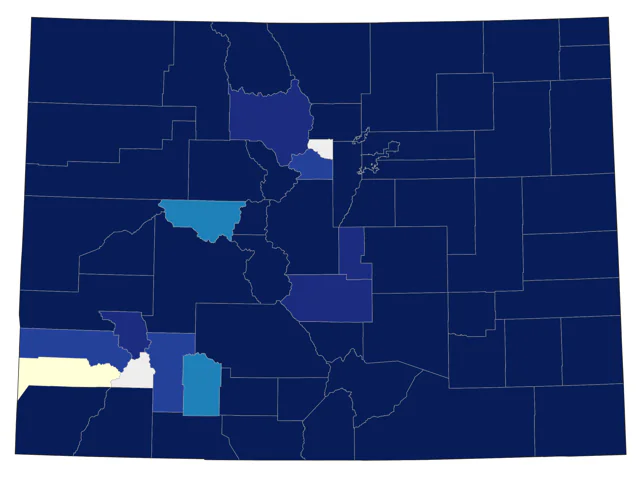 American Avocet county map