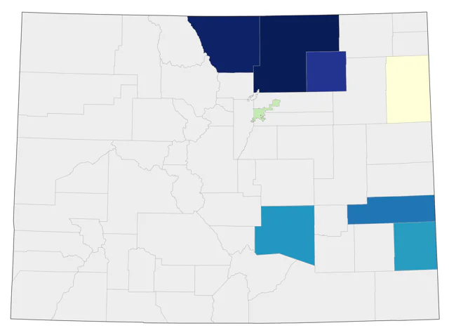 American Black Duck county map