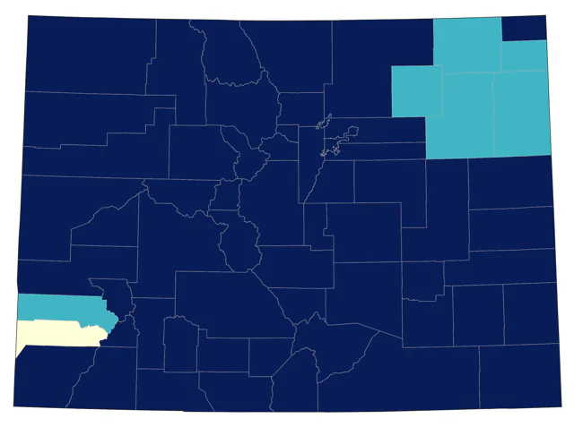 American Pipit county map