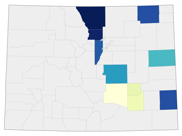 American Woodcock county map