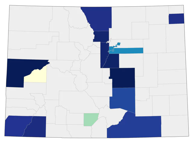 Anna's Hummingbird county map