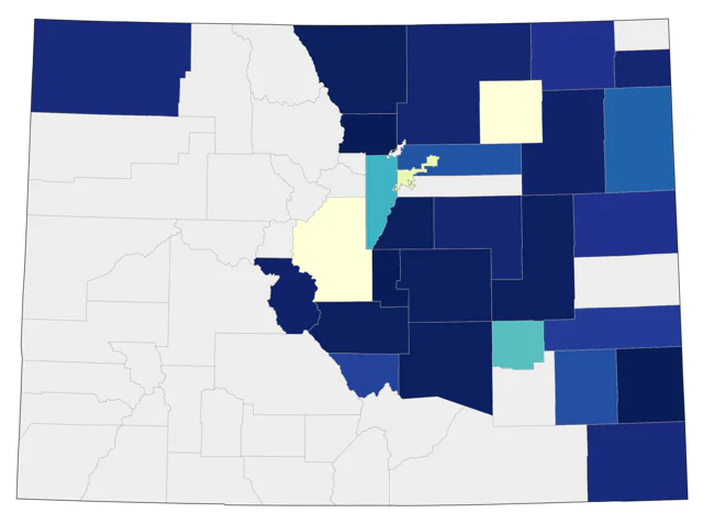 Bay-breasted Warbler county map