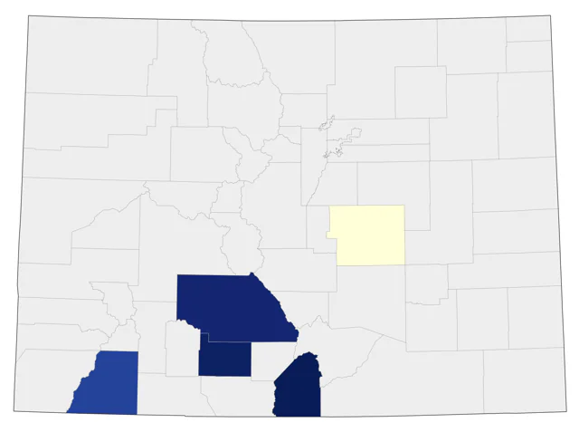 Bendire's Thrasher county map