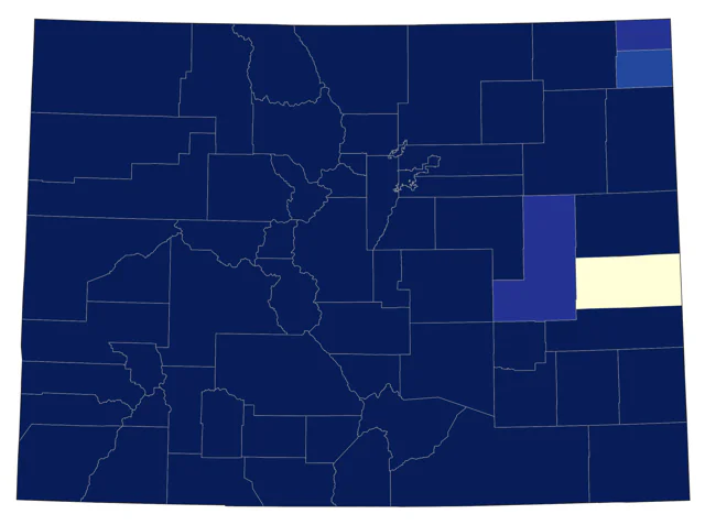 Black-billed Magpie county map