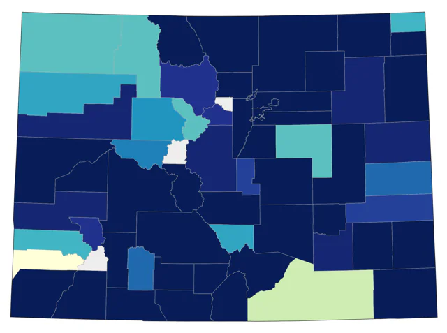 Black-crowned Night Heron county map