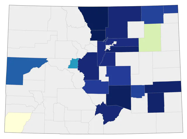 Black-legged Kittiwake county map