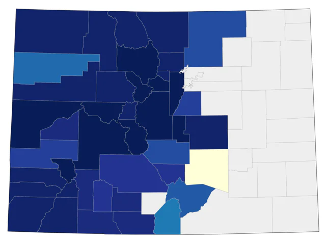 Black Rosy-Finch county map