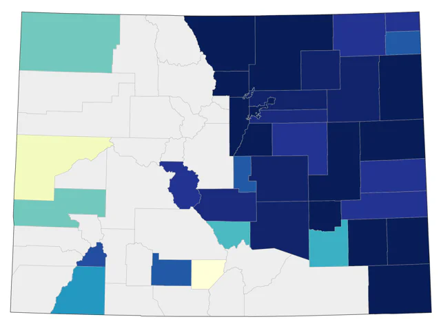 Blackpoll Warbler county map