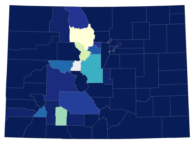 Blue Grosbeak county map
