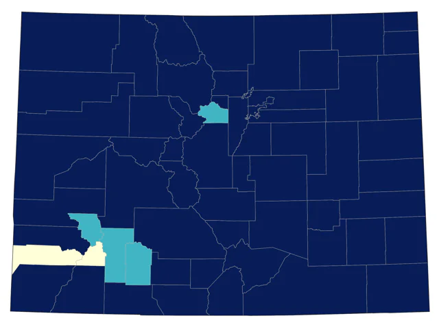 Blue-winged Teal county map