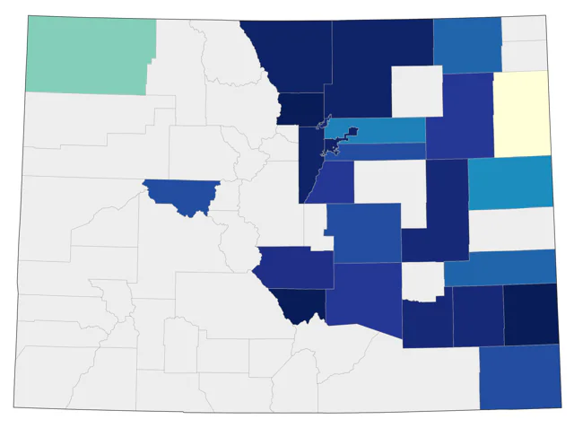 Blue-winged Warbler county map