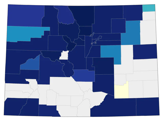 Bohemian Waxwing county map