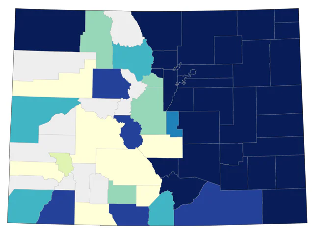 Brown Thrasher county map